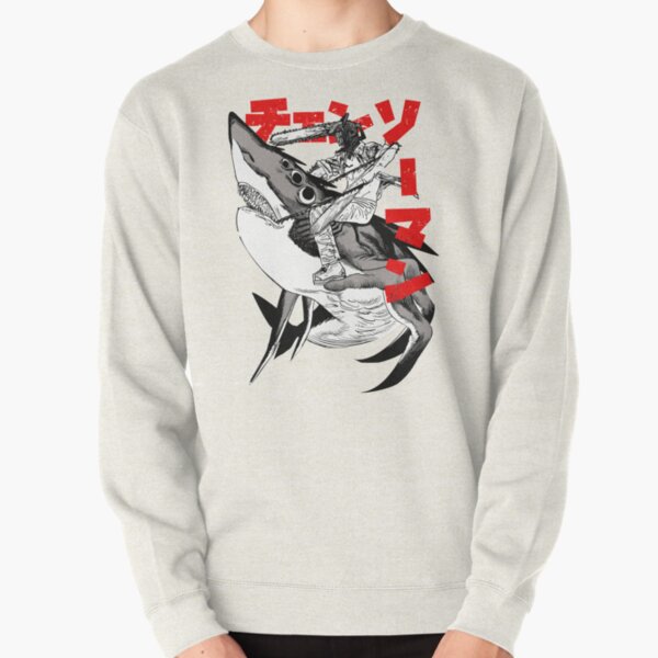 Chainsaw man riding shark  Pullover Sweatshirt RB0908 product Offical chainsaw man Merch