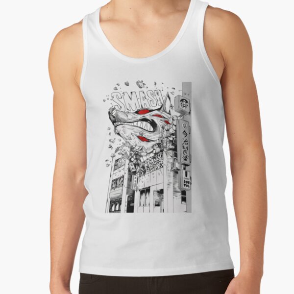 Chainsaw Man Dog Smash Manga Panel Black White Red Tank Top RB0908 product Offical chainsaw man Merch
