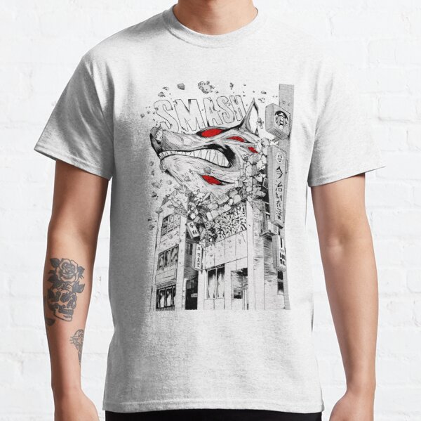 Chainsaw Man Dog Smash Manga Panel Black White Red Classic T-Shirt RB0908 product Offical chainsaw man Merch