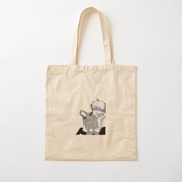 Denji / Pochita Nom Nom Cotton Tote Bag RB0908 product Offical chainsaw man Merch