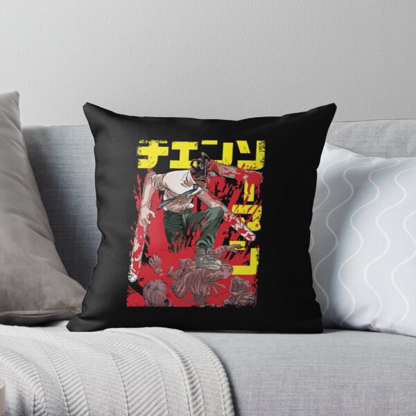 chainsaw man manga Throw Pillow RB0908 product Offical chainsaw man Merch