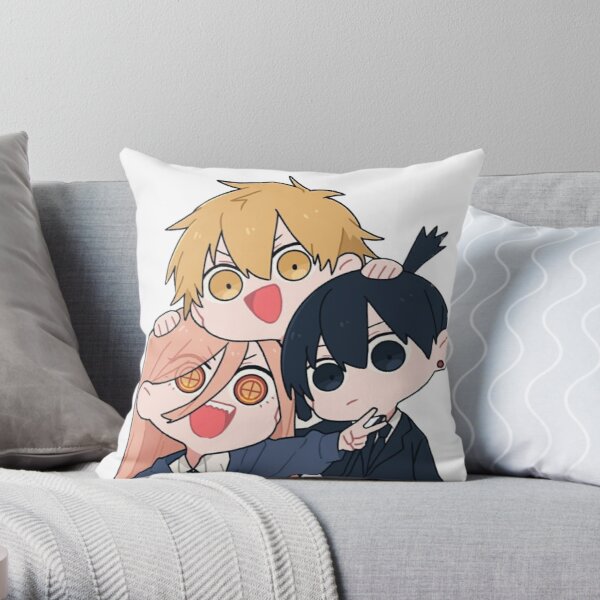 Chainsaw Man - Team Chibi Design Throw Pillow RB0908 product Offical chainsaw man Merch