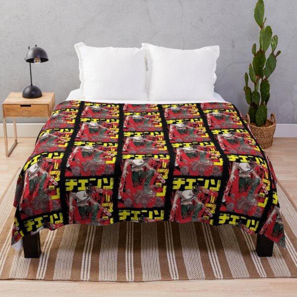 chainsaw man manga Throw Blanket RB0908 product Offical chainsaw man Merch